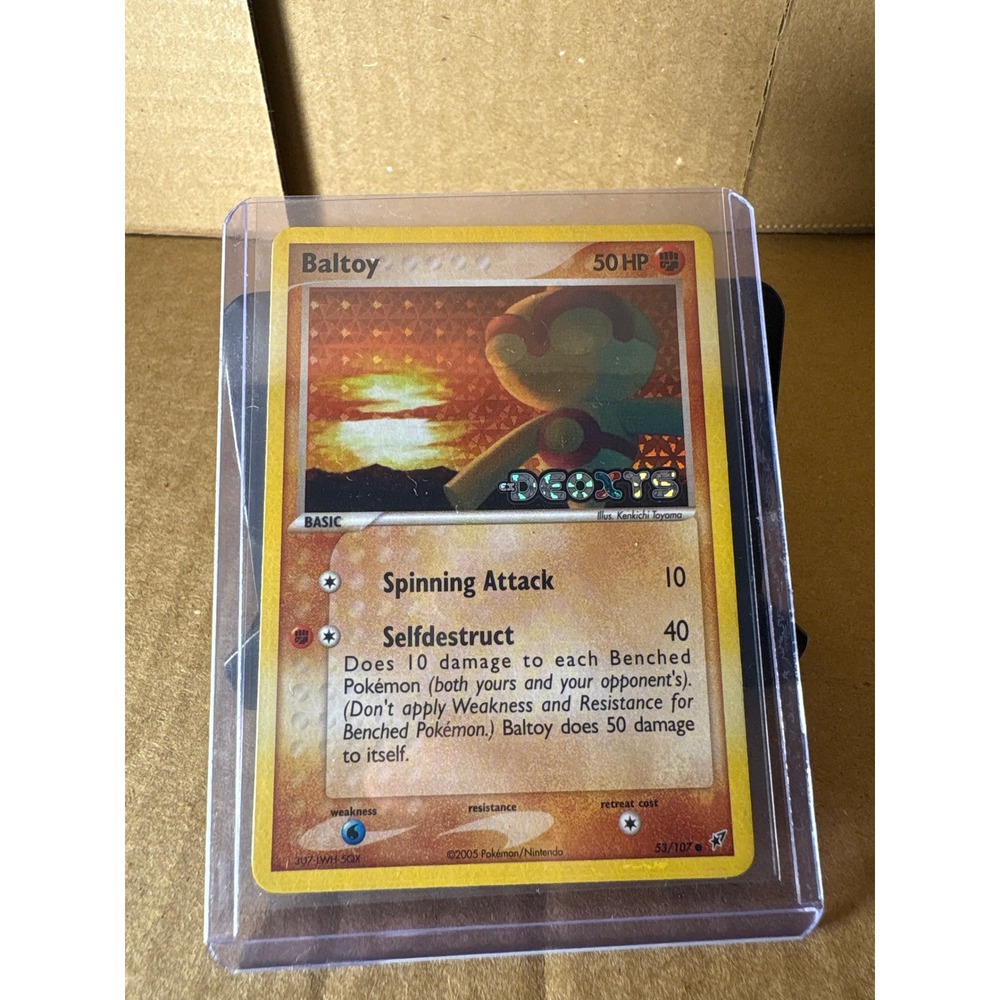 Pokemon Baltoy 53/107 Reverse Holo EX Deoxys Stamped 2005 Vintage Card